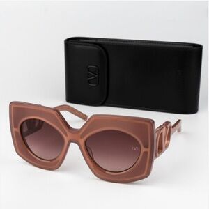 New! Valentino V SOUL VLS 127B Designer Brown Sunglasses, Authentic